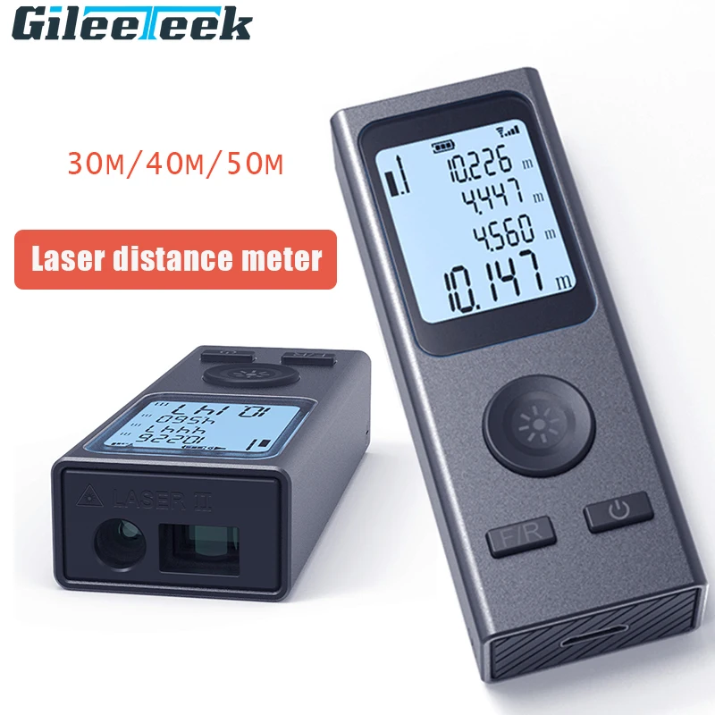 Distance Meter 30M 40M 50M Portable Mini Rechargeable Infrared Handheld Laser Distance Meter Rangefinder Measure Ruler Test Tool дальномер лазерный xiaomi smart laser measure bhr5596gl