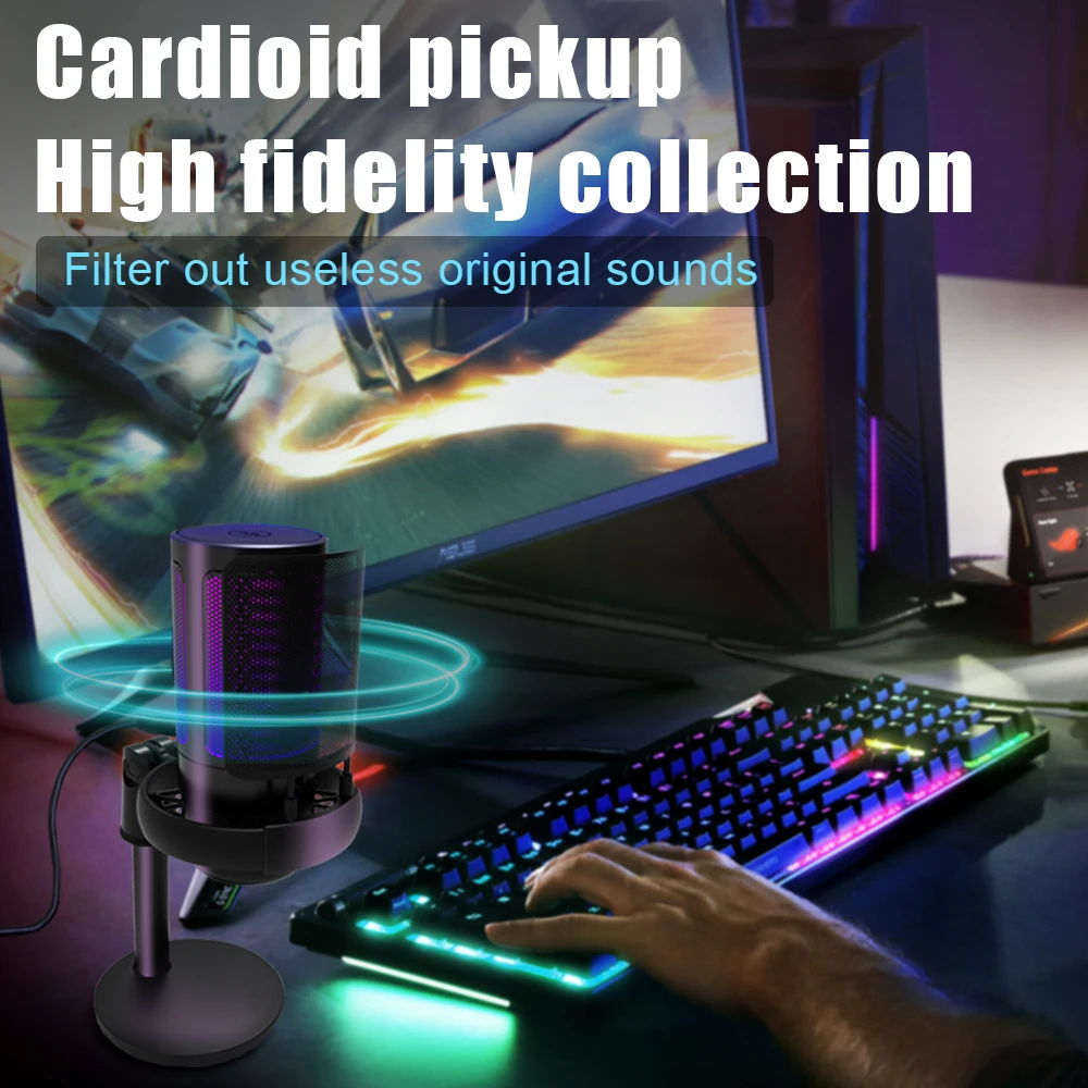 NearStream مكثف USB XLR ميكروفون سطح المكتب التوصي...