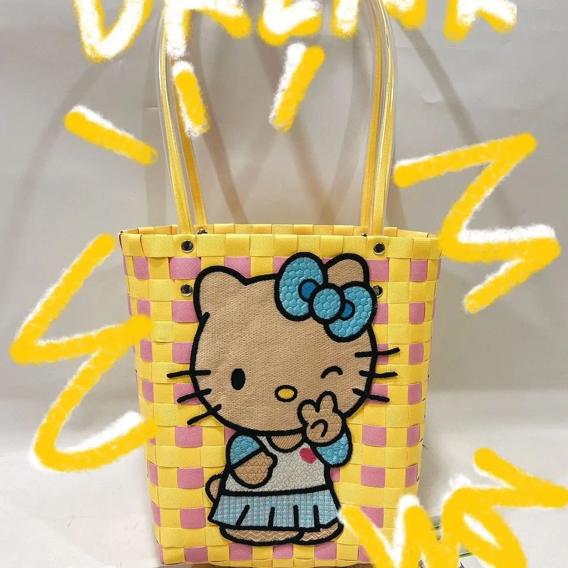 New Summer Hawaii Kitty Bag College Style Handbag Braided Bag