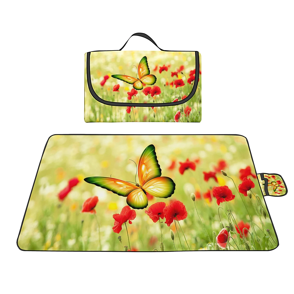 

Sandproof Waterproof Picnic Mats,Oxford Outside Portable Picnic Mat Waterproof Foldable for Beach,Park,Lawn,Travel(Butterfly)