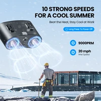 ColdSky Ventilateur de taille portable amélioré 10 vitesses Ventilateur personnel 20 000 mAh Ventilateurs de bureau rechargeables avec affichage LED pour chantier d'emploi en plein air 2
