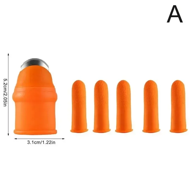 Finger Protector Silicone Thumb Cutting Knife Protector Gears Vegetable Harvesting Knife Pinching Plant Blade Scissors Gloves