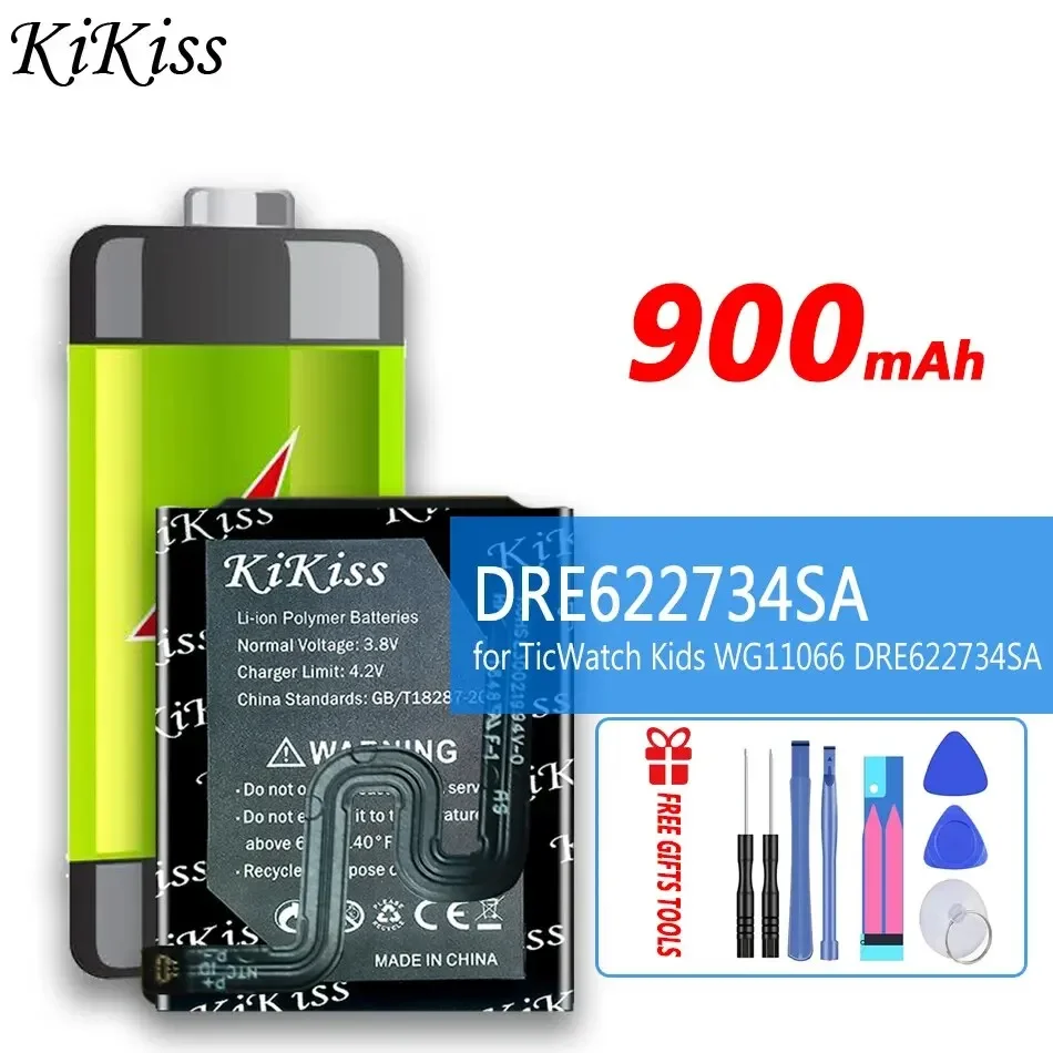 

KiKiss Battery 900mAh for TicWatch Kids WG11066 DRE622734SA Replacement Bateria