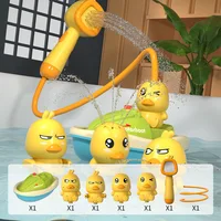 Children's Showerhead Shower Toy Little Yellow Duck Electric Rotating Showerhead Water Spray Baby Shower Toy 2