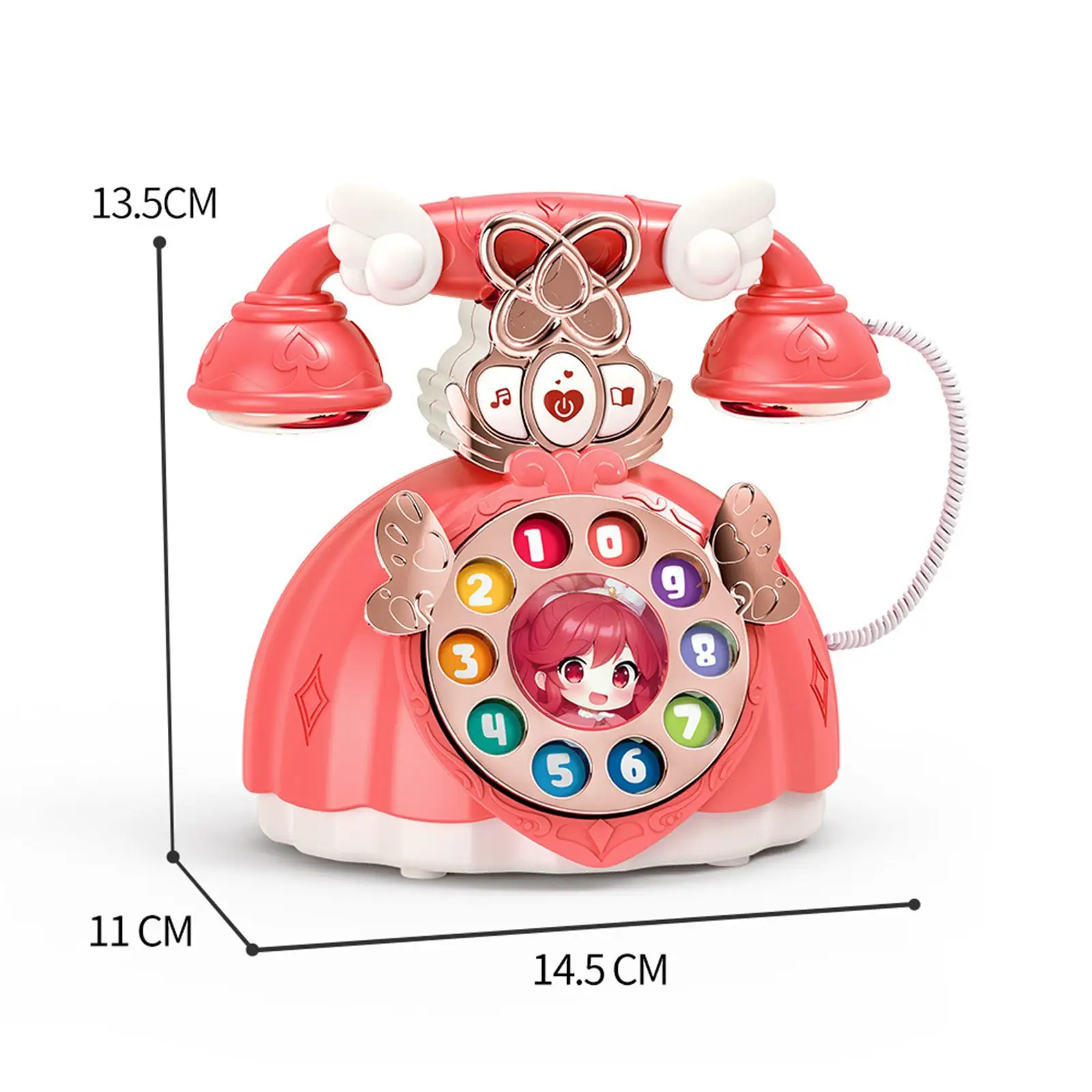 Baby Phone Toy with Music, Story and Lights Role Game Learning Activities Early Educational for Ages 1 2 3 Years Old Kids