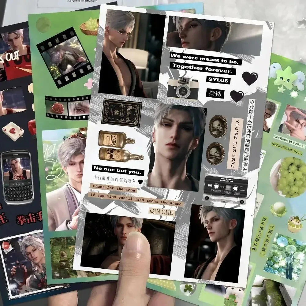 Adesivi Anime Romantici Love and Deepspace Sylus, Decorazioni per Scrapbooking e Cover Telefono - immagine 4