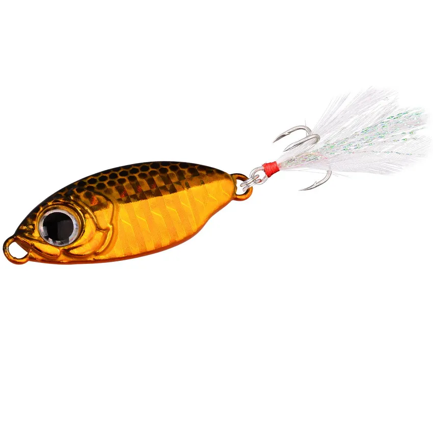 Enhanced Fishing Lure Spinnerbait for Trout and Small Fish – Metal Jig Spoon with Single Hook