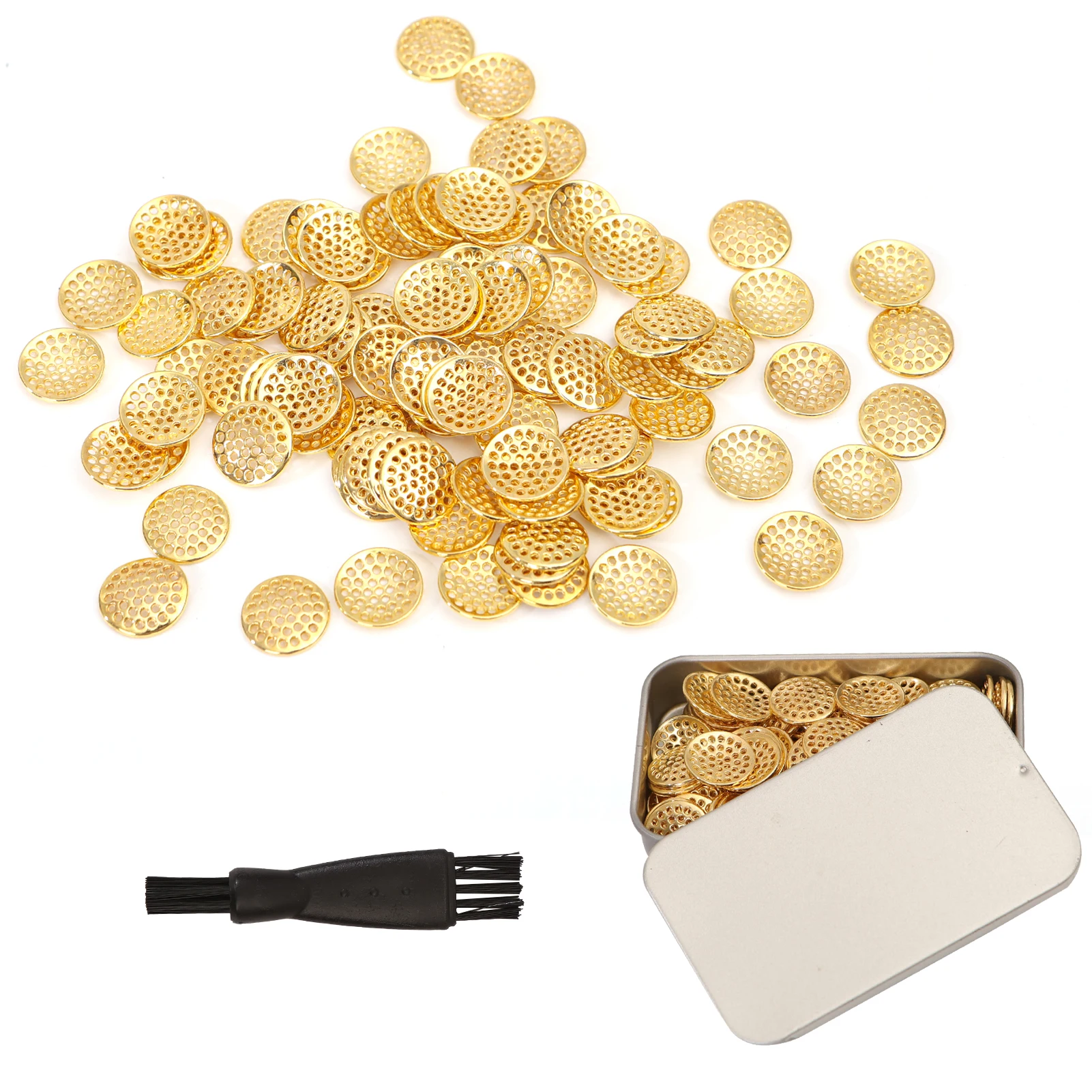 

25/50/100pcs Metal Smoke Screen Zinc Alloy Pipe Filter Mini Filtering Net Smoking Tobacco Accessories