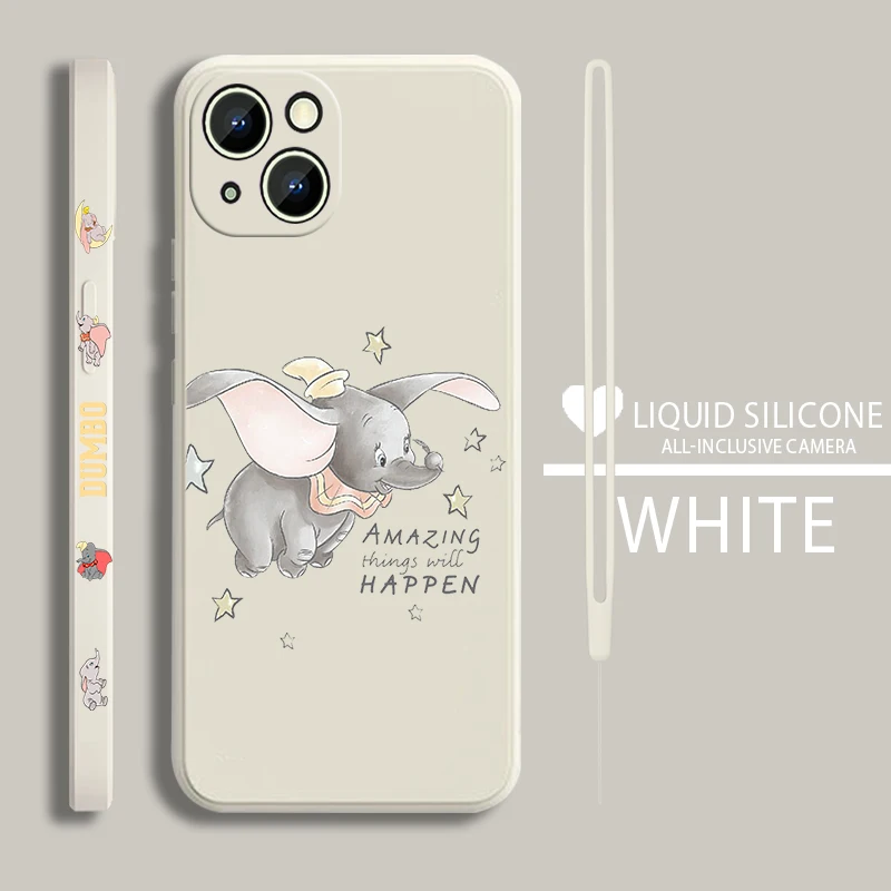 thumbnail image 1 of Funda de teléfono Dumbo Anime para Apple iPhone 15 14 13 12 Mini 11 Pro XS MAX XR X 8 7 Plus funda de cuerda líquida izquierda, 1 of 5