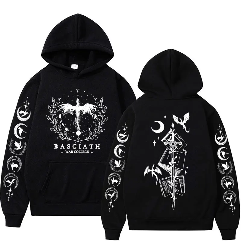 thumbnail image 1 of Basgiath War-Sudadera con capucha de doble cara para hombre y mujer, suéter informal de estilo gótico, Y2k, ropa de calle, 1 of 4