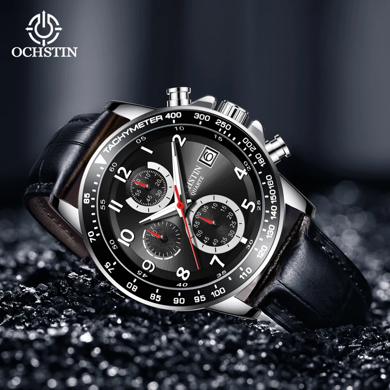 Ochstin Pilot Series Sports Street Multi functional Quartz Movement Waterproof Watch New 2024 Men's Quartz Watch