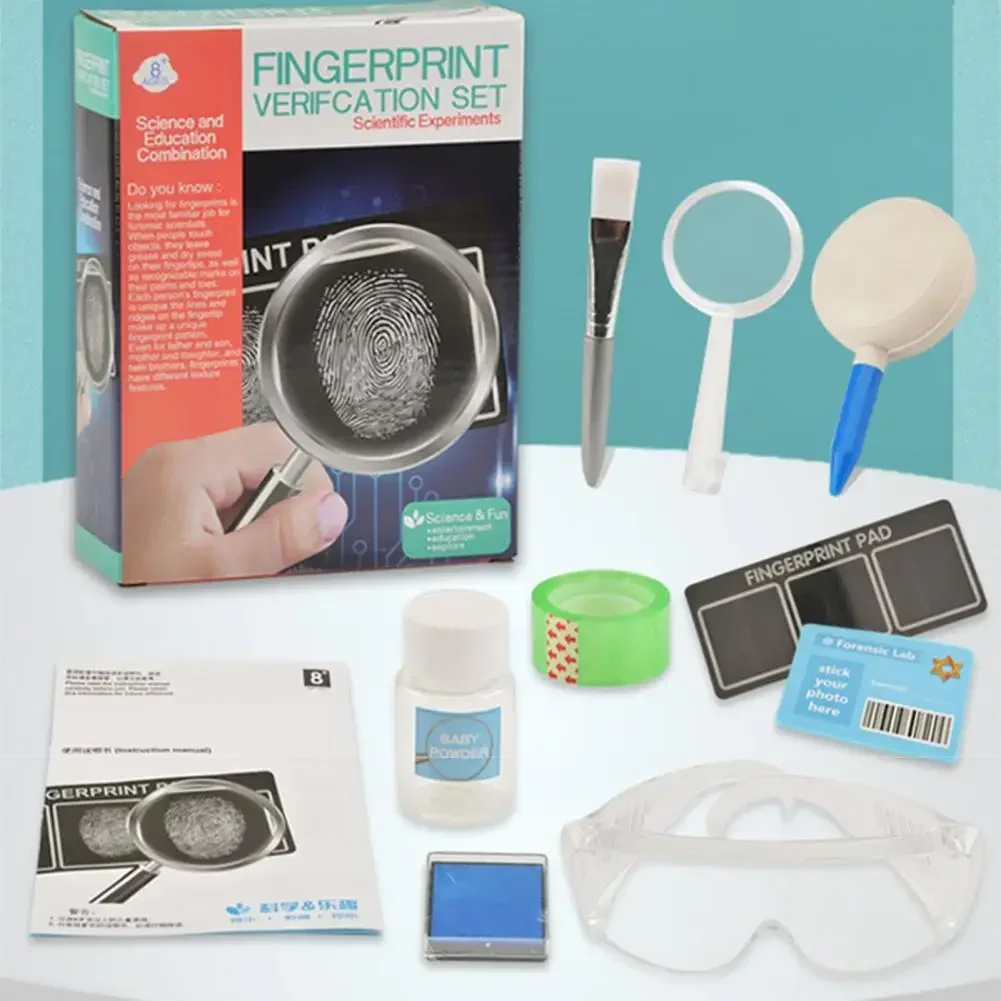 Kids Spy Kit Detective Fingerprint Toys Gifts For Boy Girl Science Experiments Kit With Glasses