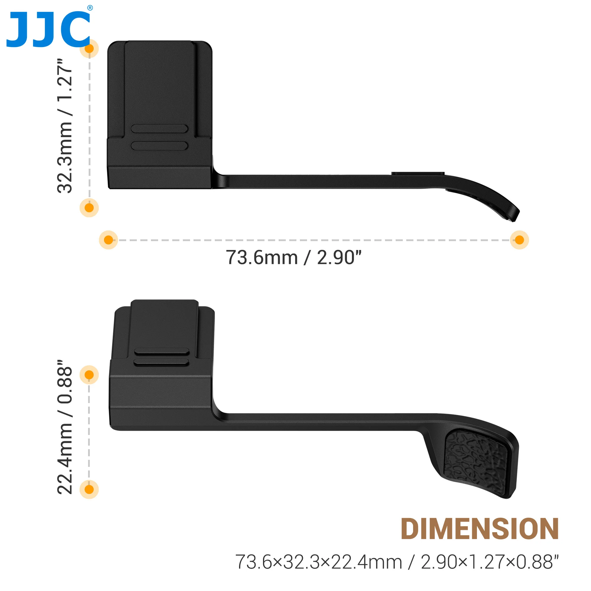 JJC 엄지손가락 그립 후지필름 X-E5 카메라 그립 금속 엄지손가락 받침대 그립 셔터 릴리즈 버튼 포함 카메라 액세서리