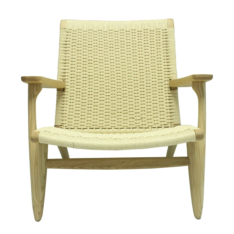 

Solid wood oak chair hotel lounge chair CH25 lounge chair café apartment B&B lounge chair