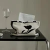 Nordic Ins Heart-pattern Knitted Tissue Bag Living Room Table Tissue Box Paper Storage Desktop Decorative Tissue Case Paper Box 5