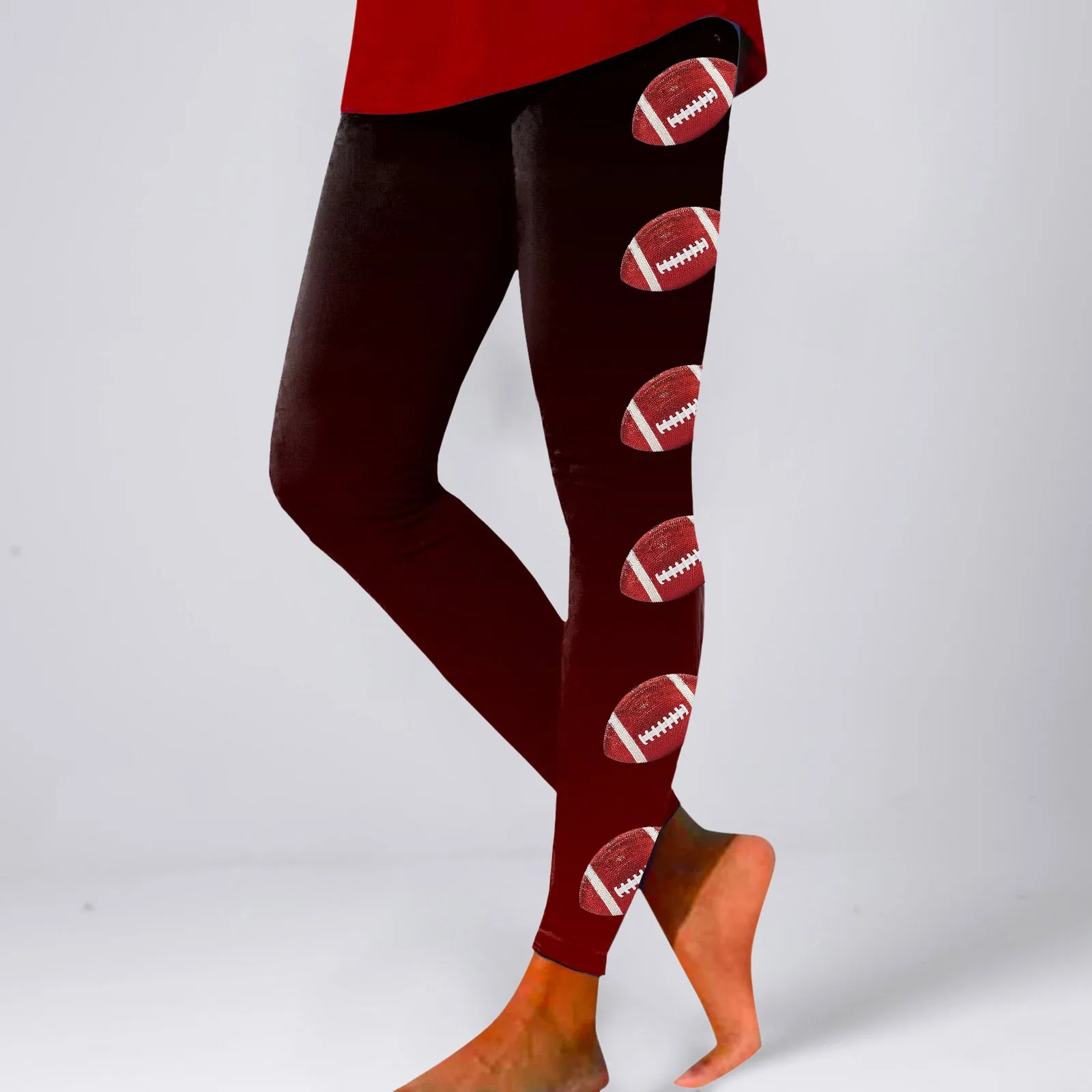 

Women's Rugby Print Leggings Stretch Joggers Pants Slim Fit Seamless Legging High Waist Sweatpants Pantalones De Mujer