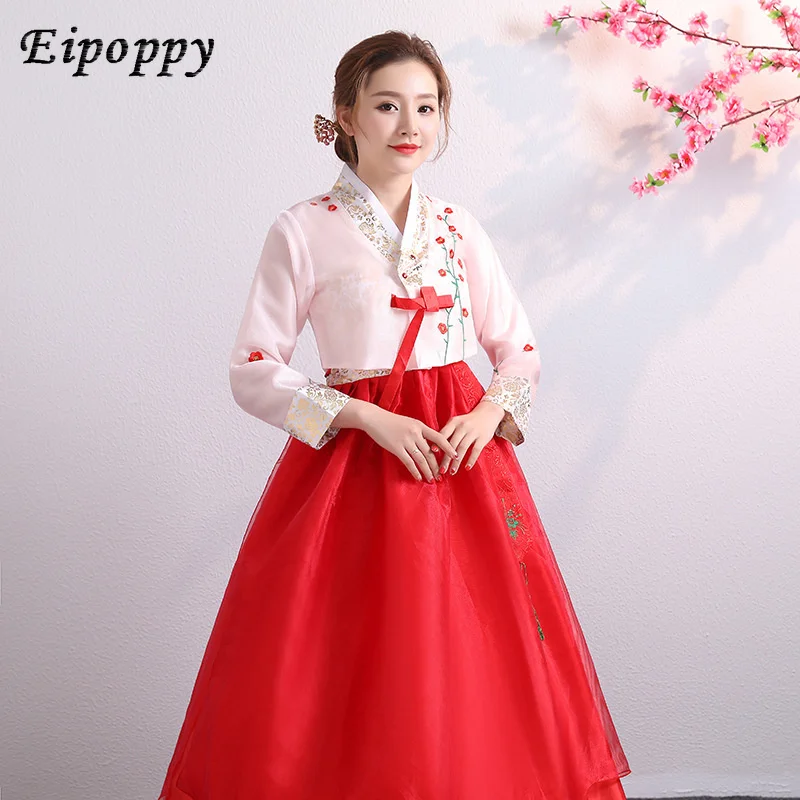 Costume Coreano Hanbok Corea Performance Costume Costume Nazionale Coreano Danza Folk Stage Femminile Coreano