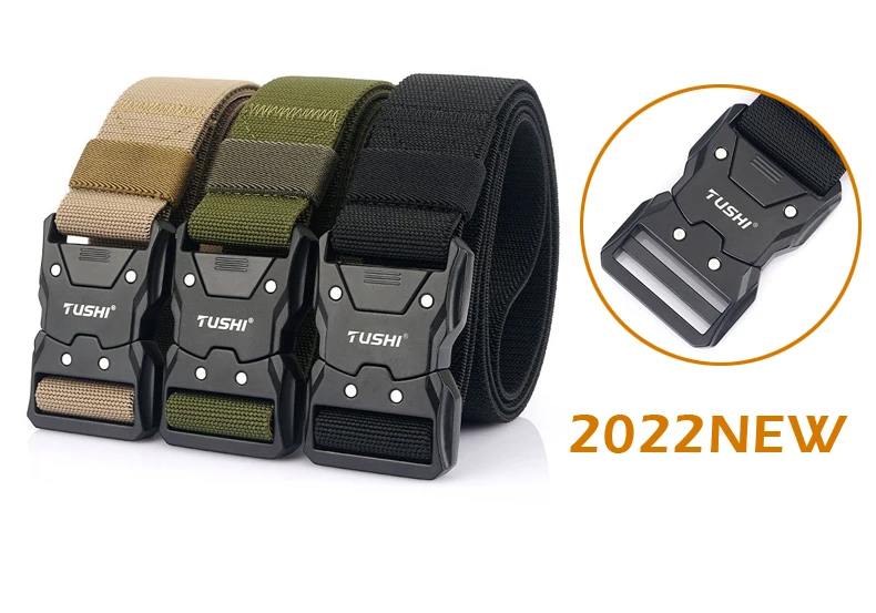 genuine leather belt MEDYLA Official Genuine Tactical Belt Quick Release Magnetic Buckle Military Belt Soft Real Nylon Sports Accessories MN057 best belts for men