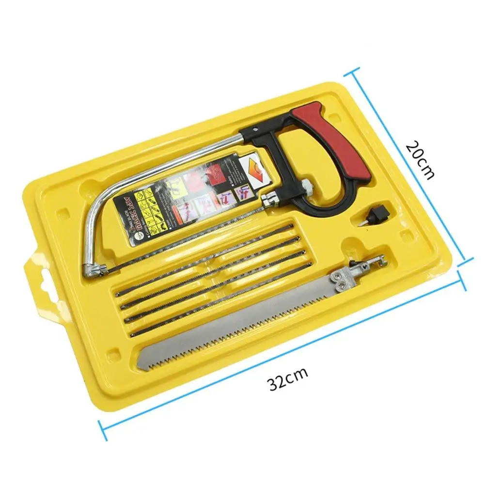 Hand Saw Woodworker DIY Tools Multi Purpose Metal Wood Glass Saw Kit 5 Blades Woodworking Metalworking Model Hobby Tool multi purpose saw hand saw handheld saw