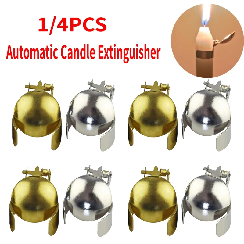GoldSilverAutomaticCandleSnufferFireExtinguisherCandleFlame