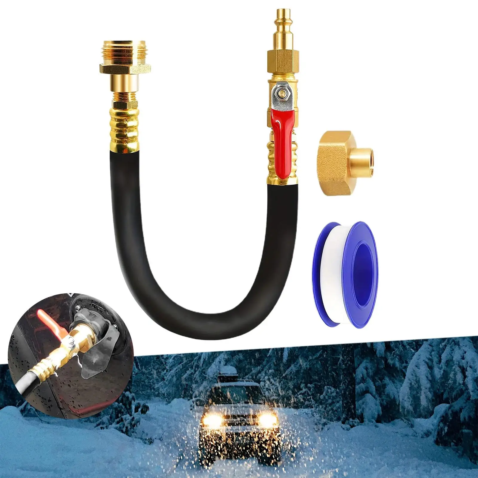 RV Winterizer Kit RV Water Blowout Adapter for Motorhome Garden Hose RV