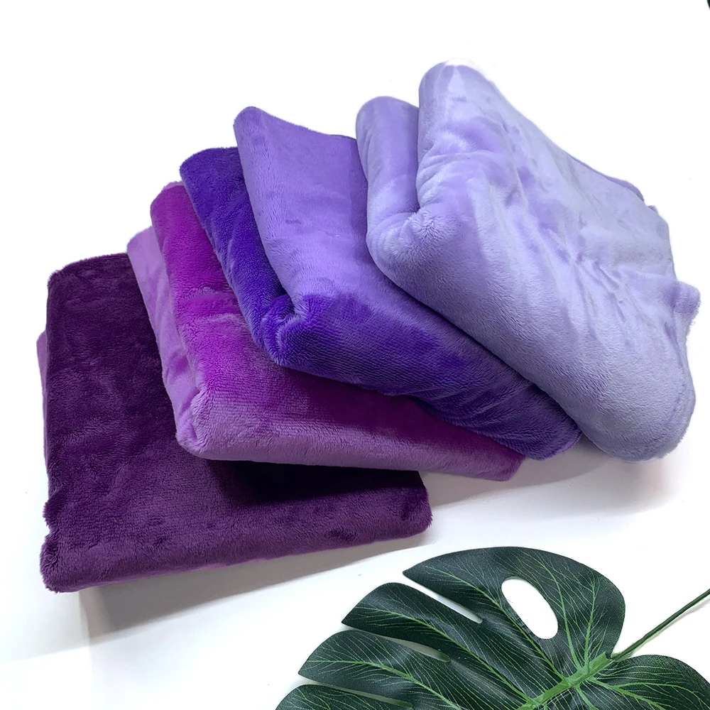 3mm Pile Crystal Super Soft Plush Fabric For Sewing 100 Polyester Comfortable And Soft Eco-Friendly Fabric 45x50cm Free Shipping
