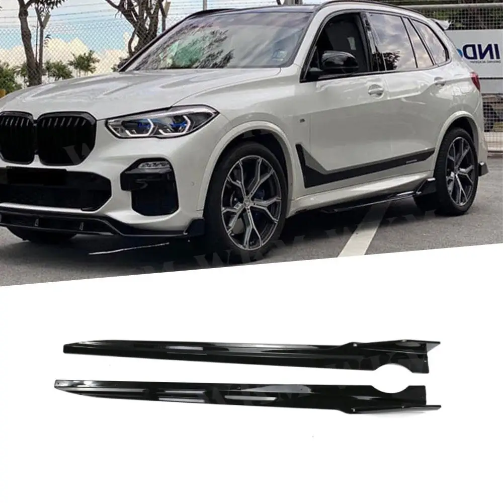 

Carbon Fiber Side Skirt Extension Rocker Panel Body Kit Lip Splitters for BMW X5 G05 2019+ Side Skirts Extensions Lip Body Kit