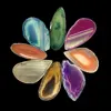 Natural Agate Geode Polished Irregular Crystal Slice Brazil Healing Reiki Stone Quartz Pendant Mineral Home Decor Random Color 1