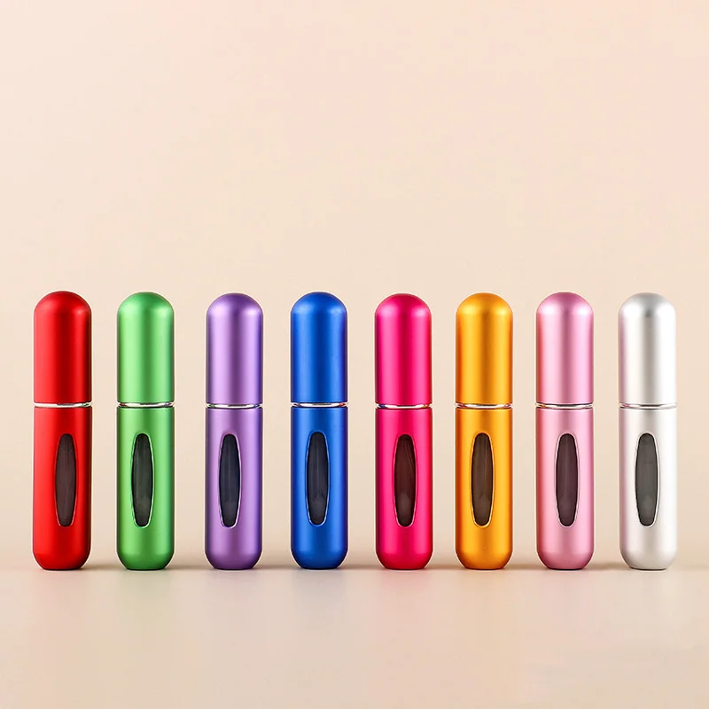 1/5Pcs Refillable Perfume Bottle With Spray Scent Pump Portable Travel Empty Cosmetic Containers Mini Spray Atomizer Bottle 2