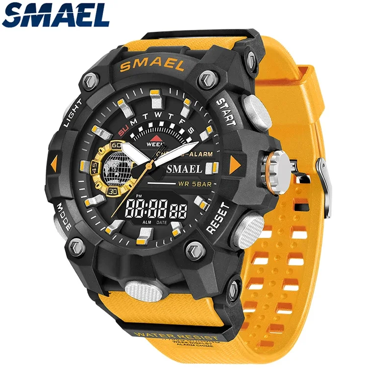 

SMAEL 8040 Sports Waterproof Alarm Clock Multi functional Electronic Watch Fashion Electronic Watch Student Outdoor