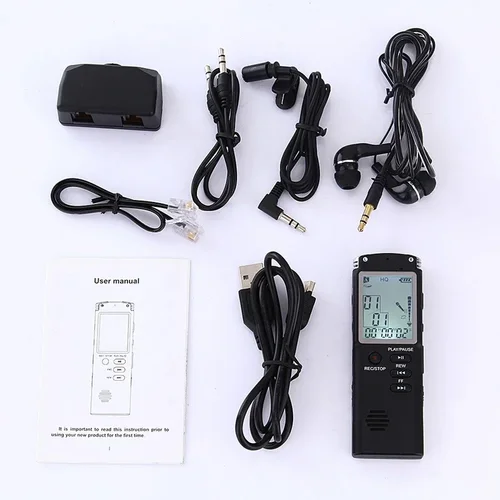 휴대용 32 기가 바이트 원래 음성 레코더 USB 전문 96 시간 LCD 딕터폰 WAV MP3 플레이어와 디지털 오디오 음성 레코더 6