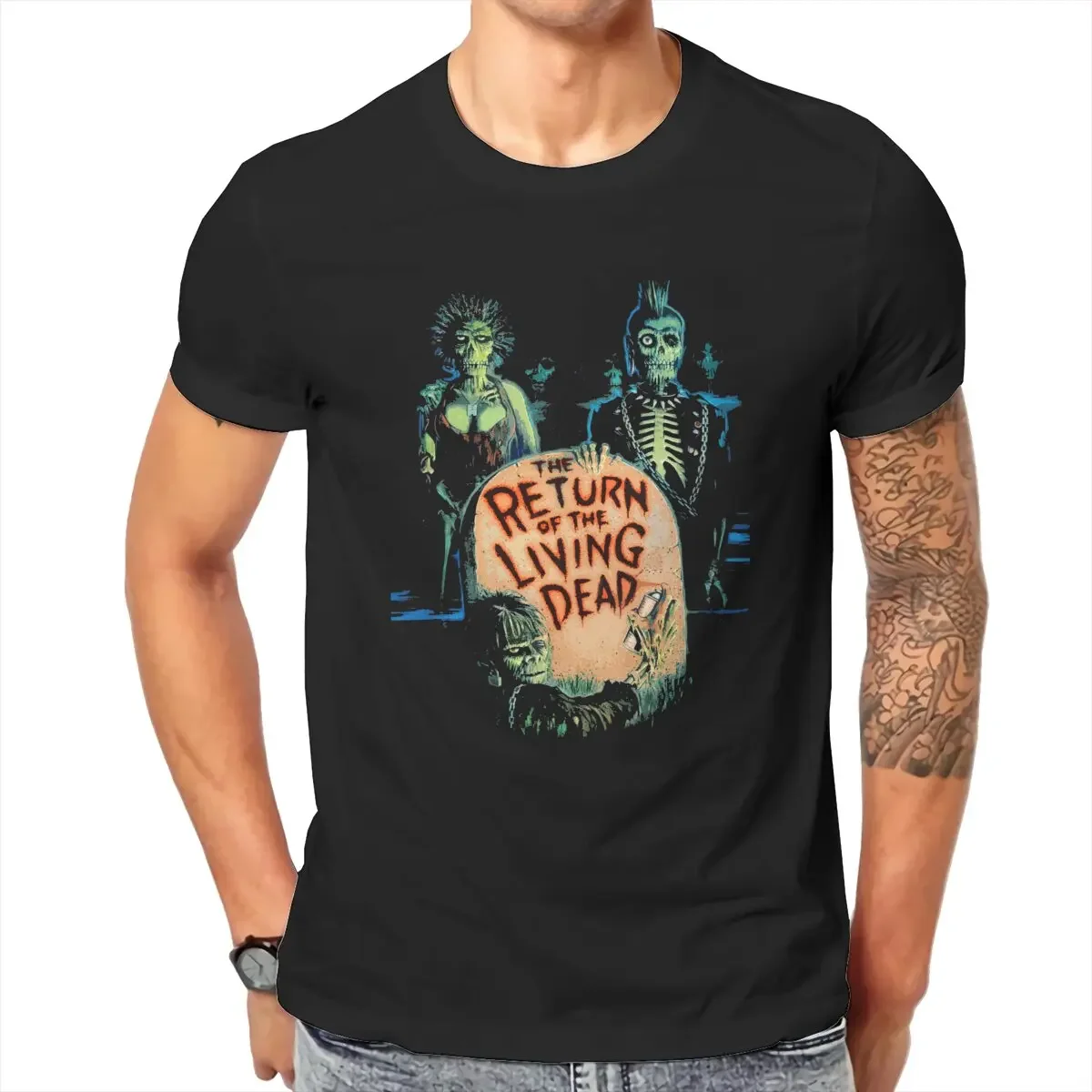 

Pure Cotton Clothes Novelty Short Sleeve Crewneck Tees Classic T-Shirts Men's The Return of the Living Dead T Shirts Horror