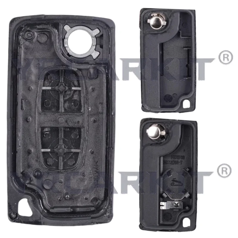 Key Case Car Key Shell Folding Car Key Shell Fob Cover Key Cover Remote Key Case For Peugeot 207 307 308 407 607 807 For Citroen C2 C3 C4 C5 C6 Flip Folding Car Key Shell 2/3/4 Buttons