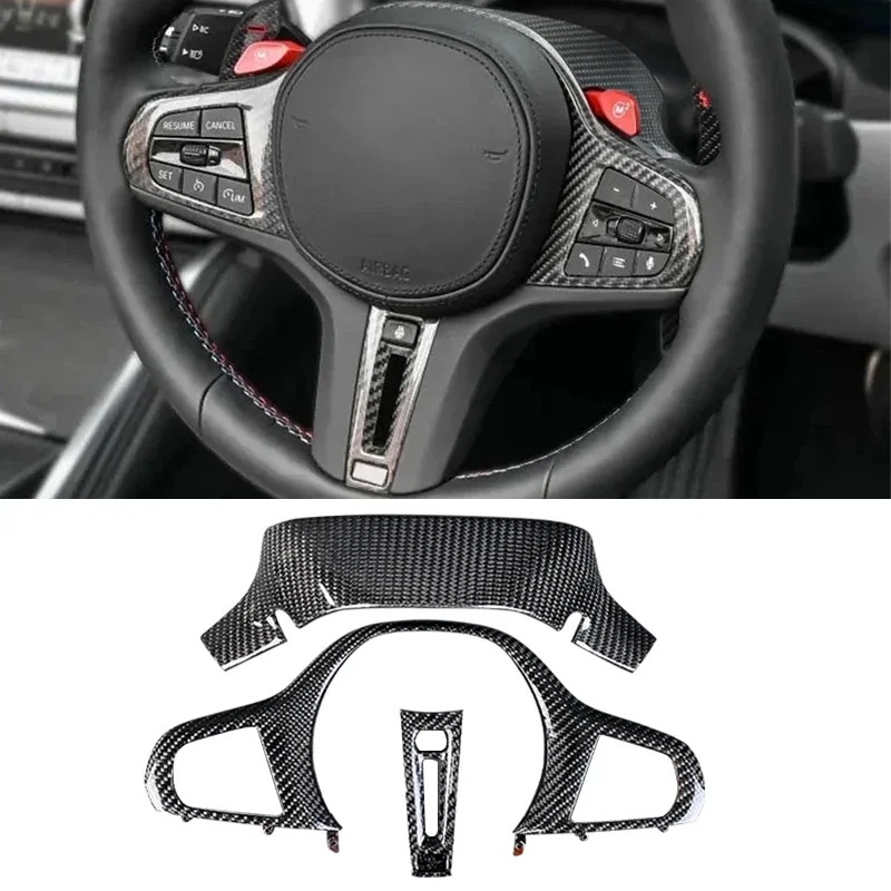 

Carbon Fiber Steering Wheel Cover Trim Decor For BMW G20 G21 G22 G23 G26 G29 G42 G80 G82