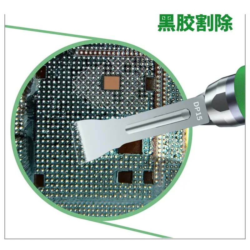 미징 KC8 미끄럼 방지 퀵 릴리즈 나이프 휴대폰 CPU NAND 접착제 제거 블레이드 메인보드 BGA 칩 스크레이퍼 프라이 나이프 키트