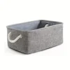 Shelf storage box -11.8x7.9x5.2 inch gray small storage basket, used for organizing, fabric storage cube 1