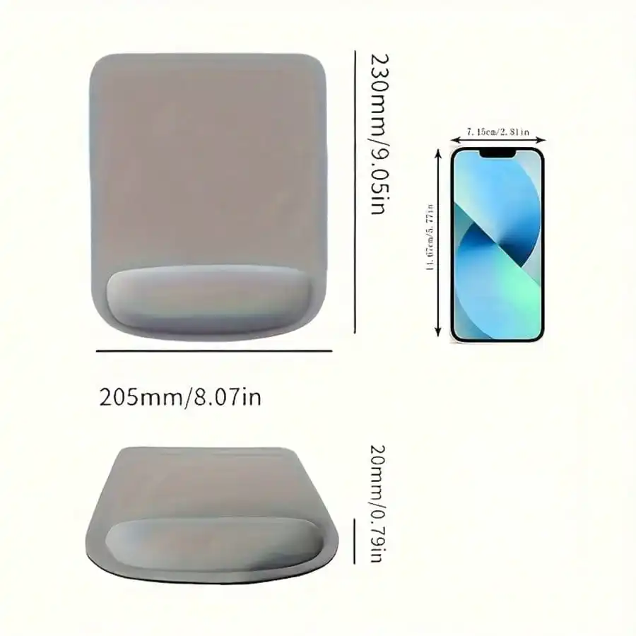 Ergonomic Silicone Wrist Rest Mouse Pad with 3D Comfort Effect for Office Use