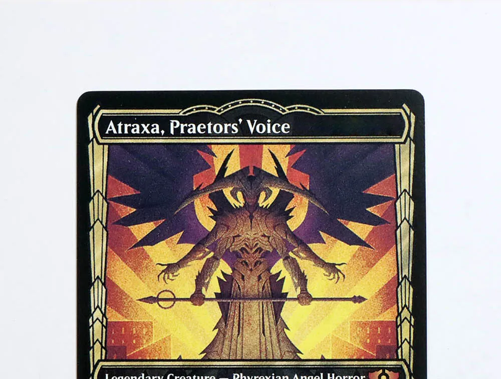 [Atraxa, Praetors' Voice] Foil/Holo TCG Magical Proxy Black Top Quality Proxy Playing Cards Gathering Board Game Trading Cards board games game cards collectible cards anime cards anime trading cards animation game cards