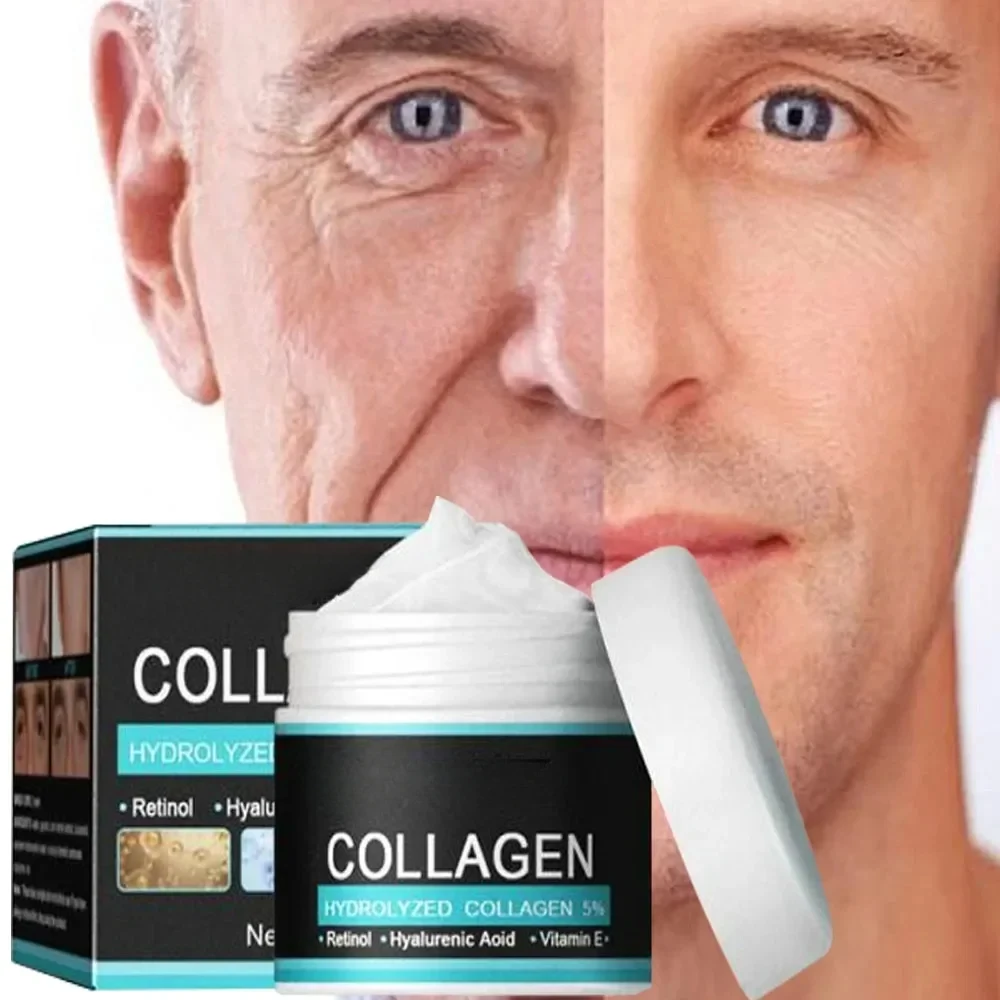 

Collagen Anti Wrinkle Cream Men's Moisturizing Anti-aging Firming Lifting Hyaluronic Removing Wrinkles Whitening Facial Care