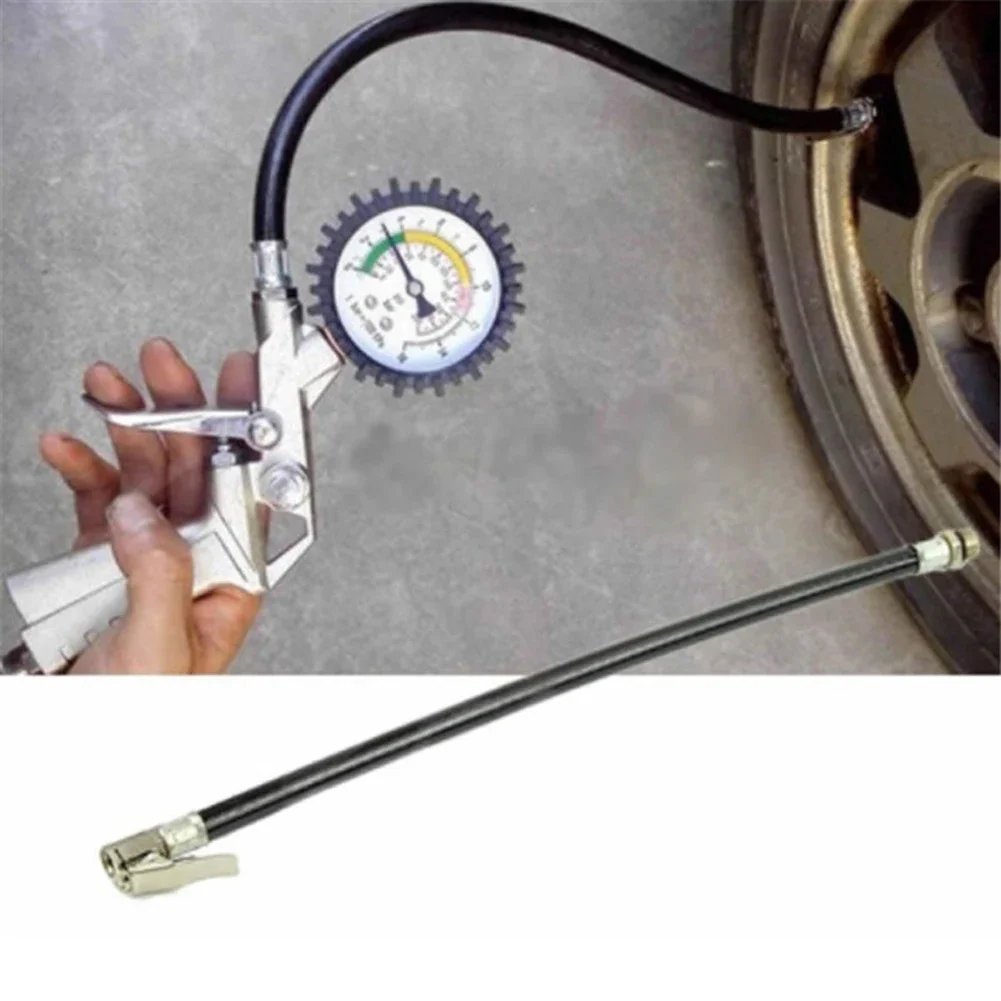 Car Tire Inflator Hose Portable Tire Inflation Extension Tube Flexible Tyre Air Compressor Pipe Thread Nozzle for Car