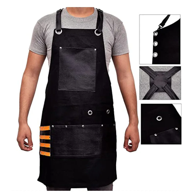 

Kitchen Carpentry Electrician Multi-functional Clothes Barbecue Barber Flowers Gardening Apron Man Woman Customized Brand Logo