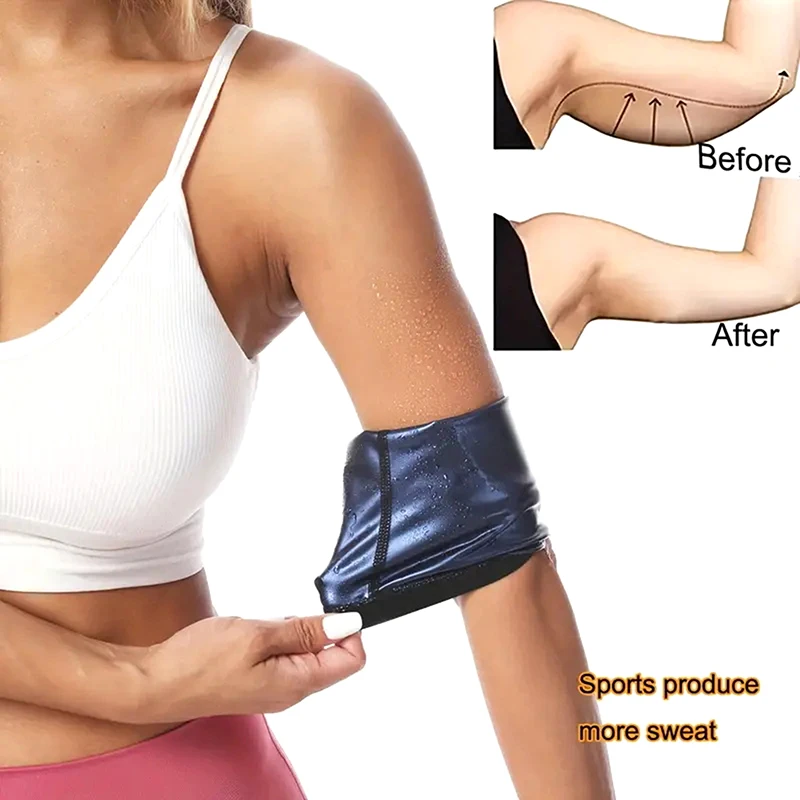 1Pairs Women's Arm Shapers Trimmers Compression Sauna Sweat Body Shaper Bands Compression Wraps Lose Arm Fat Performance Sleeves