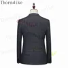 Thorndike 2023 Classic Glen Plaid 3 Piece Vintage Men Suits Winter Jacket Vest Pants Tailor-Made Business Office Wedding 3