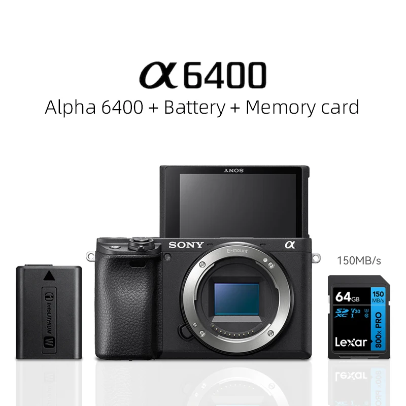 Sony Alpha A6400 E-Mount Mirrorless Camera Digital Camera With 16-50mm Lens  Sony A6400 Compact Camera Professional Photography