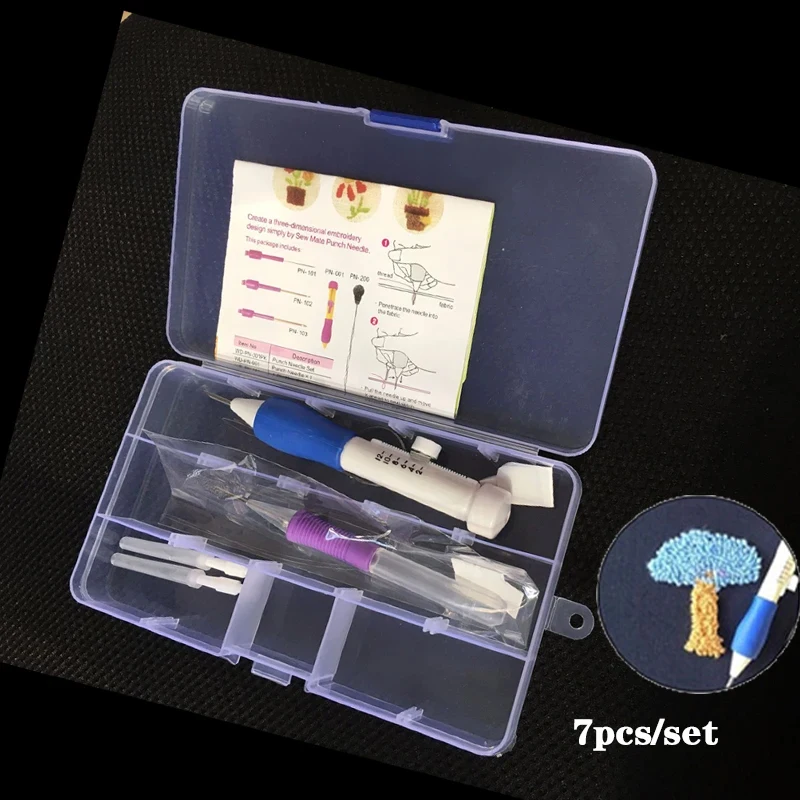 Kit De 3 Stylos Perforateurs En Métal Argenté (10,5 Cm) - Pour Broderie, Couture, Tapis, Tissage - Neuf Avec Aiguille