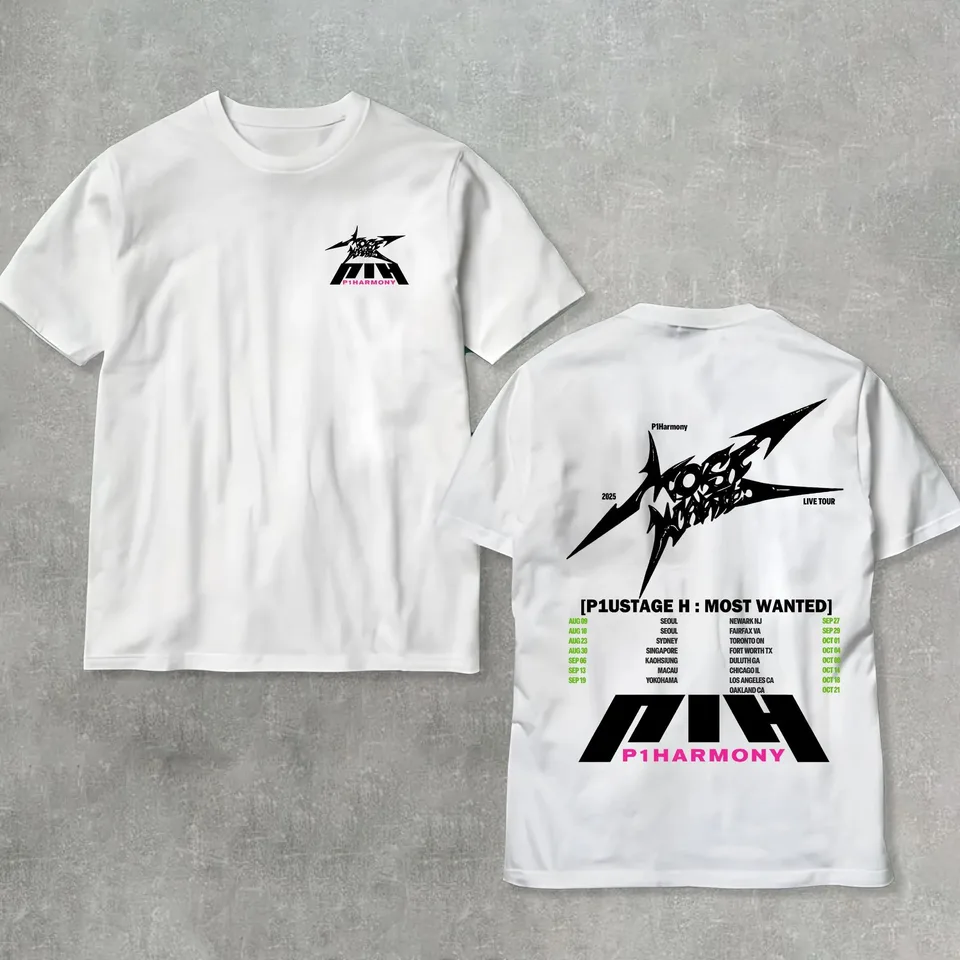 p1harmony we are tシャツ　新品未開封 2025 P1harmony Live Tour P1ustage Cotton Men T-shirts NEW T