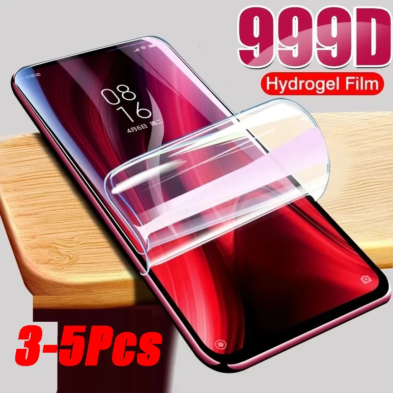 3-5Pcs Hydrogel Screen Protector Protective Film Pack