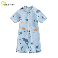 Ma&Baby 0-4Y Toddler Infant Baby Kid Boy Girl Swimsuit Zipper Swimwear Summer Beachwear Bathing Suit 6