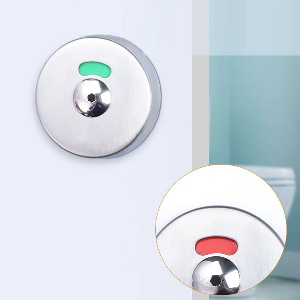 Toilet Indicator Door Lock Stainless Steel Round Latch Partition Door Partition Fittings Suitable For Public Toilet Washroo door lock door latch