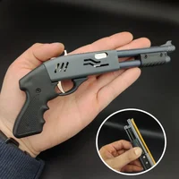 Mini Alloy Rubber Band Gun Toys Kids Children Sprayer 8 Bursts Toy Rifle Guns Miniature Pistol Model Ornaments Gifts for Boys 1